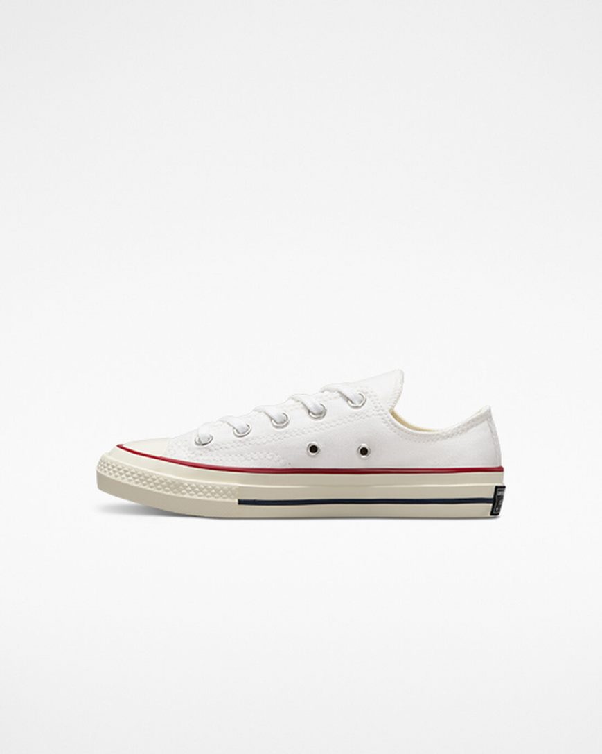 Chlapecké Boty Nízké Converse Chuck 70 Vintage Platene Bílé Tmavě Červené | CZ DUZT13